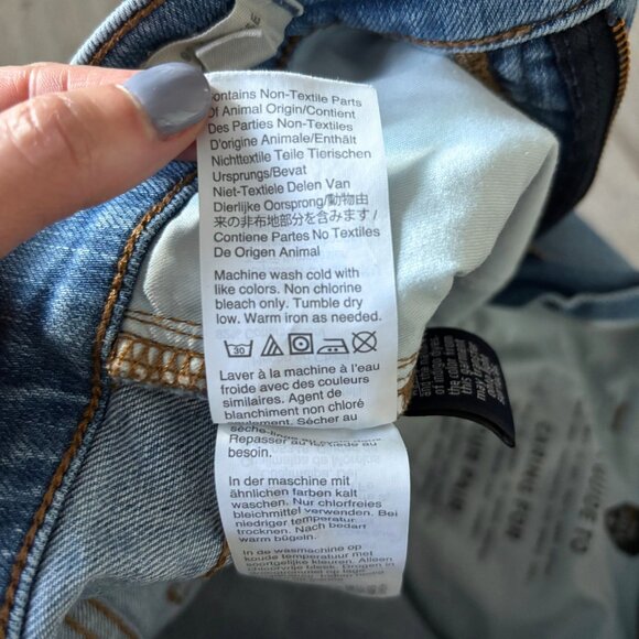 Madewell 9" High-Rise Skinny Jeans Blue Wash Distressed with Frayed Hems Size 24 - Picture 6 of 10